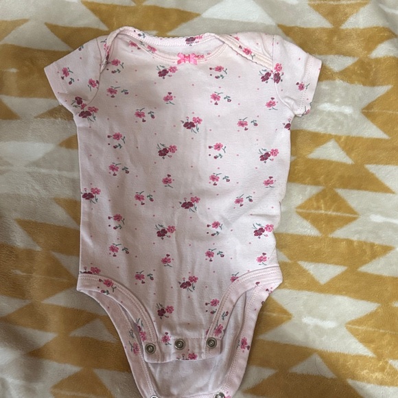 Carter's Pink Floral Baby Bodysuit - Picture 1 of 4